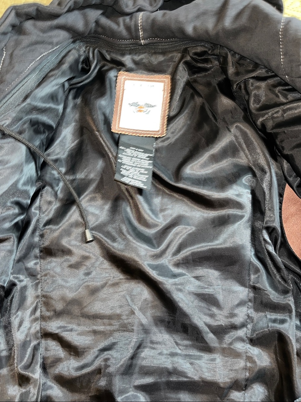 HARLEY DAVIDSON Ladies 3in1 Brown/Black Leather Moto Jacket Embroidered PERFECT - Picture 10 of 10